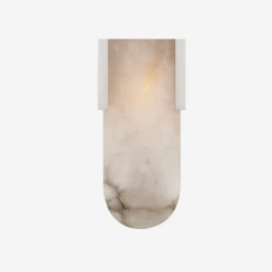 Melange Wall Light, Polished Nickel/Alabaster -Andrew Martin Sale Store 217785 melange wall light in polished nickel with alabaster