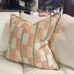 Positano Parasol Cushion -Andrew Martin Sale Store 217895 positano pink lifestyle 2