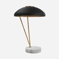 Coquette Table Lamp, Antique Burnished Brass / White Marble