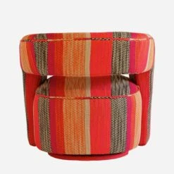 Madison Swivel Chair, Llama Orange -Andrew Martin Sale Store 230893 madison llama back