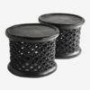 Bamileke Stool, Black -Andrew Martin Sale Store 23406 bamileke stool black varying sizes 45 60cm