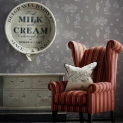 Wychwood Dusk Wallpaper -Andrew Martin Sale Store 240500 15316 winston chair in cuchillas multi fabric with cushion in friendly folk dusk fabric and wychwood dusk wallpaper