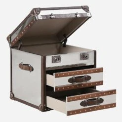 Livingstone Steamer Trunk -Andrew Martin Sale Store 246982 livingstone angle open