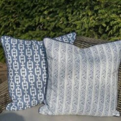 Burlington Navy Outdoor Cushion -Andrew Martin Sale Store 249922 burlington ostuni stripe navy outdoor cushions