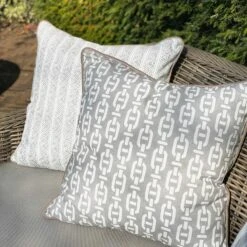 Ostuni Stripe Storm Outdoor Cushion -Andrew Martin Sale Store 250021 ostuni stripe burlington storm outdoor cushions