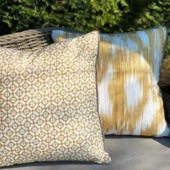 Apulia Ochre Outdoor Cushion -Andrew Martin Sale Store 250141 audley apulia ochre outdoor cushions
