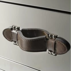 Howard Steel/Leather Chest Of Drawers, Steel/leather -Andrew Martin Sale Store 25304 howard steel leather cod handle detail cod0020
