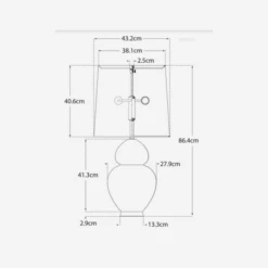Michelena Table Lamp, Chalk White -Andrew Martin Sale Store 259060 michelena