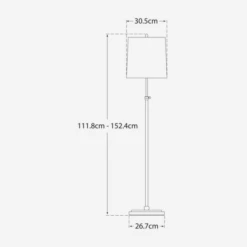 Bryant Floor Lamp, Polished Nickel -Andrew Martin Sale Store 259301 bryant