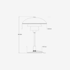 Whitman Desk Lamp, Polished Nickel With White Glass Shade -Andrew Martin Sale Store 259321 whitman