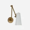 Antonio Wall Light, Hand-Rubbed Antique Brass And White Shade -Andrew Martin Sale Store 259379 antonio wall light in hand rubbed antique brass with white shade