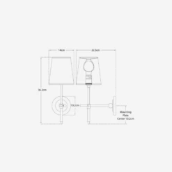 Bryant Wall Light, Bronze With Black Trim Shade -Andrew Martin Sale Store 259394 bryant wall