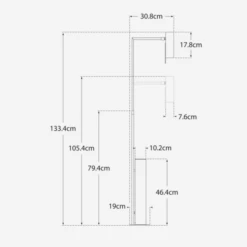 Alma Floor Lamp, Polished Nickel And Black Marble -Andrew Martin Sale Store 259405 alma