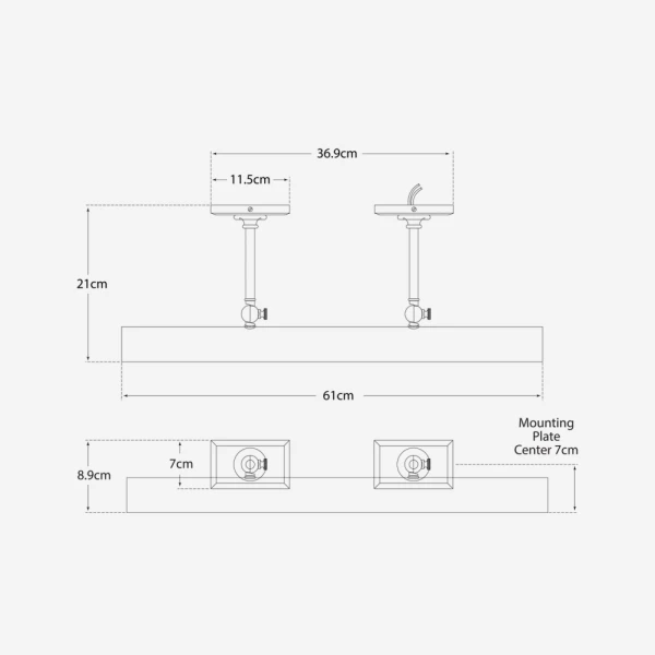 Cabinet Maker's Double Wall Light 2 Cabinet Maker's Double Wall Light - Image 2