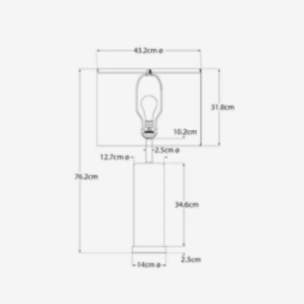 Cliff Table Lamp, Brown Marble 2 Cliff Table Lamp, Brown Marble - Image 2