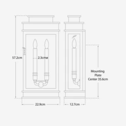 Linear Bronze Outdoor Wall Light -Andrew Martin Sale Store 260475 linear wall light