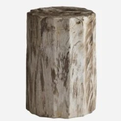 Petrified Scallop Log Side Table Or Stool -Andrew Martin Sale Store 260539 petrified scallop stool front 2