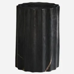 Petrified Scallop Log Side Table Or Stool -Andrew Martin Sale Store 260543 petrified scallop stool front 4