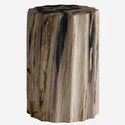 Petrified Scallop Log Side Table Or Stool -Andrew Martin Sale Store 260557 petrified scallop stool front 3