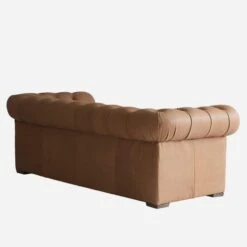 Gainsborough Sofa, Camel Leather -Andrew Martin Sale Store 260706 gainsborough sofa back angle