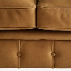 Gainsborough Sofa, Camel Leather -Andrew Martin Sale Store 260712 gainsborough sofa buttoning detail