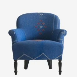 Victoria Moroccan Arm Chair -Andrew Martin Sale Store 265759 victoria moroccan blue front