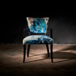 Mimi With Arms Dining Chair -Andrew Martin Sale Store 266546 mimi dining chair with arm f d melting paisley black