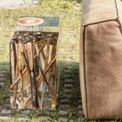 Spur Driftwood Side Table -Andrew Martin Sale Store 267478 spur small side table lifestyle timothy oulton