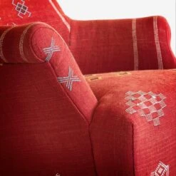 Victoria Moroccan Arm Chair -Andrew Martin Sale Store 268891 victoria moroccan red detail 1