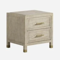 Raffles Bedside Table, Two Drawer