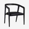 Hampstead Dining Chair -Andrew Martin Sale Store 270969 hampstead dining chair charcoal oak and fonyx leather angle