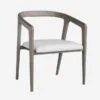Hampstead Dining Chairs -Andrew Martin Sale Store 270996 hampstead dining chair smoked oak and fallon white leather angle