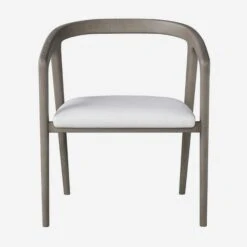 Hampstead Dining Chairs -Andrew Martin Sale Store 270998 hampstead dining chair smoked oak and fallon white leather front