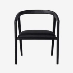 Hampstead Dining Chair -Andrew Martin Sale Store 271008 hampstead dining chair charcoal oak and fonyx leather front