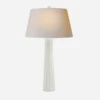 Fluted Spire Table Lamp, Plaster White -Andrew Martin Sale Store 271582 fluted spire table lamp in plaster white