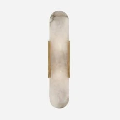 Melange Wall Light, Antique-Burnished Brass/Alabaster