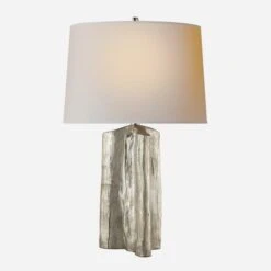 Sierra Table Lamp, Burnished Silver Leaf