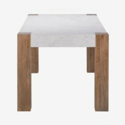 Junction Dining Table -Andrew Martin Sale Store 274345 junction dining table 180cm marble white polished weathered oak front