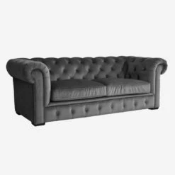 Gainsborough Sofa, Grey Velvet
