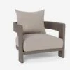 Caicos Taupe Outdoor Armchair - Modern Rust-Proof Aluminum & Waterproof Fabric Garden Chair -Andrew Martin Sale Store 310401 caicos chair in taupe am white bg