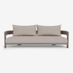 Caicos Sofa Taupe Outdoor Sofa -Andrew Martin Sale Store 310467 caicos 3 seater sofa in taupe front am white bg