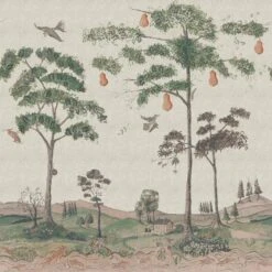 Mythical Land On Linen Wallpaper -Andrew Martin Sale Store 325148 mythical land flax web