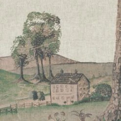 Mythical Land On Linen Wallpaper -Andrew Martin Sale Store 325484 mythical land flax close 3