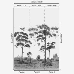 Mythical Land On Linen Wallpaper -Andrew Martin Sale Store 325539 mythical land linen a4 sticker