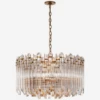 Adele Chandelier -Andrew Martin Sale Store 327480 adele large wide drum chandelier in hand rubbed antique brass