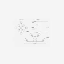 Osiris Chandelier -Andrew Martin Sale Store 327594 osiris tech drawing