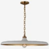 Piatto Pendant Light -Andrew Martin Sale Store 328442 piatto large pendant in hand rubbed antique brass with plaster white shade
