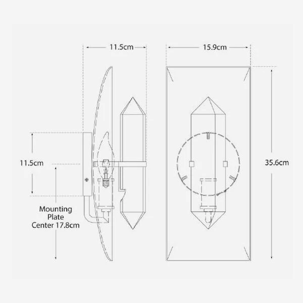 Halcyon Rectangle Wall Light 2 Halcyon Rectangle Wall Light - Image 2