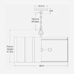 Markos Pendant Light -Andrew Martin Sale Store 331316 tech drawing