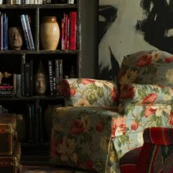 Peony Summer Sky Fabric -Andrew Martin Sale Store 341965 greenwich chair peony summer lifestyle